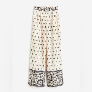WIDE LEG CREAM & BLACK H&M PANTS SIZE 4